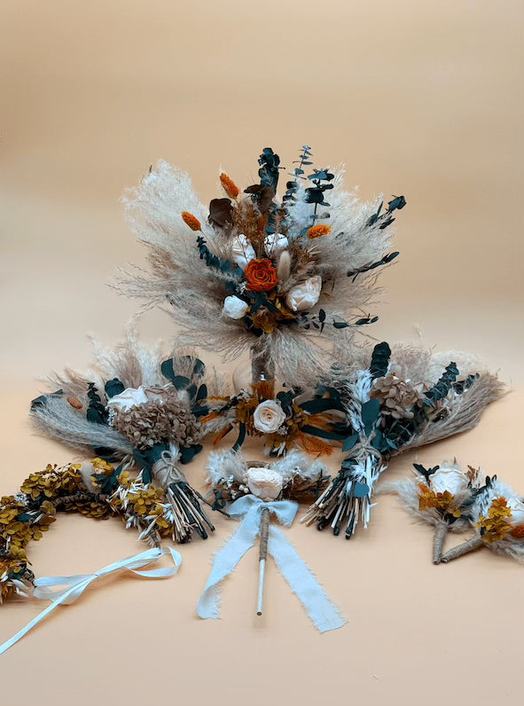 Lovewick dried wedding flowers by Dried Blooms, posted UK-wide from The Petal Boutique