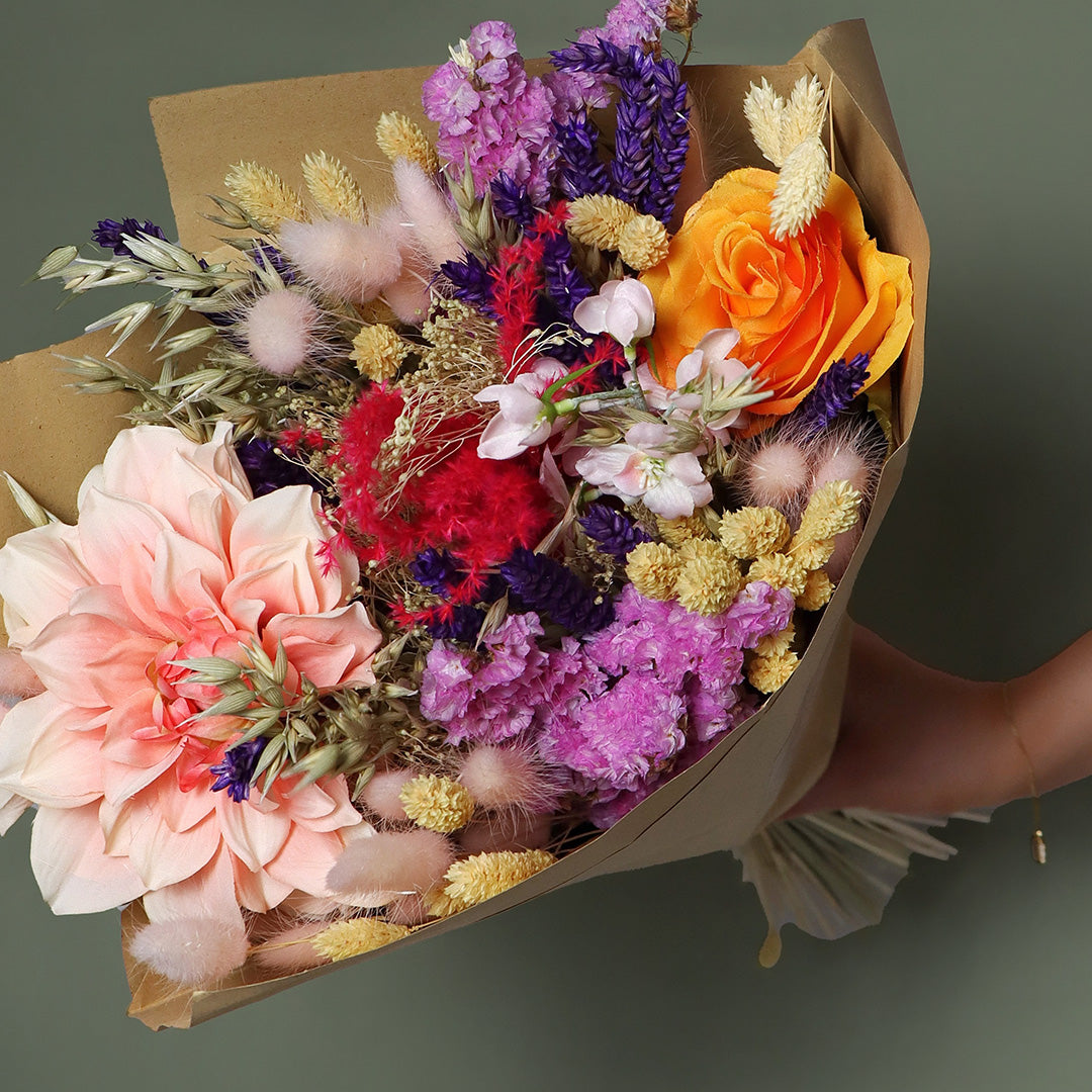Summervale dried flower arrangement by Dried Blooms, posted UK-wide from The Petal Boutique