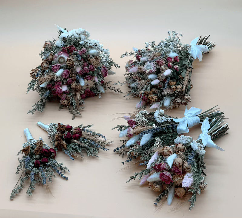Bespoke Wedding Package dried wedding flowers by Dried Blooms, posted UK-wide from The Petal Boutique