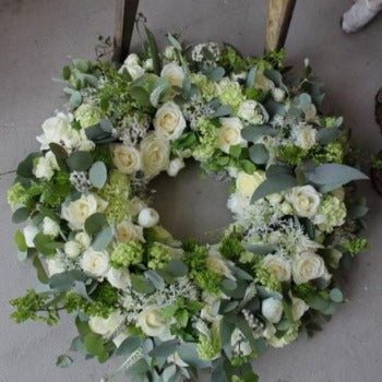 Sparsholt Funeral Wreath, a funeral wreath hand-tied by our florists in Winchester