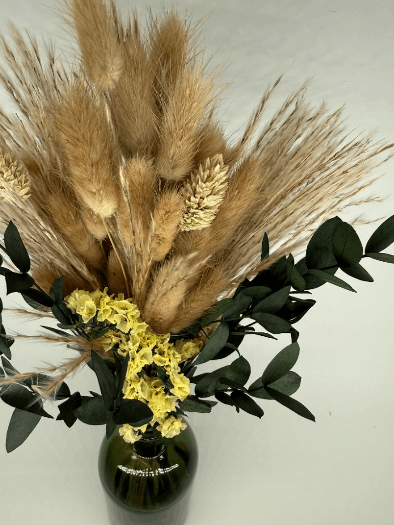 Citrine dried flower arrangement by Dried Blooms, posted UK-wide from The Petal Boutique