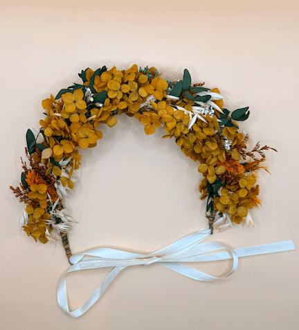 Flower Girl Headbands dried flower arrangement by Dried Blooms, posted UK-wide from The Petal Boutique