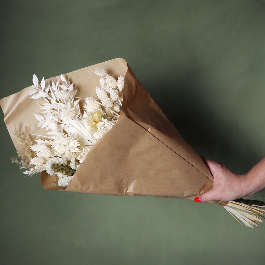 Snowmere dried flower arrangement by Dried Blooms, posted UK-wide from The Petal Boutique