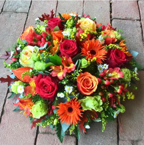 Autumnal Funeral Posy funeral tribute by The Petal Boutique Winchester