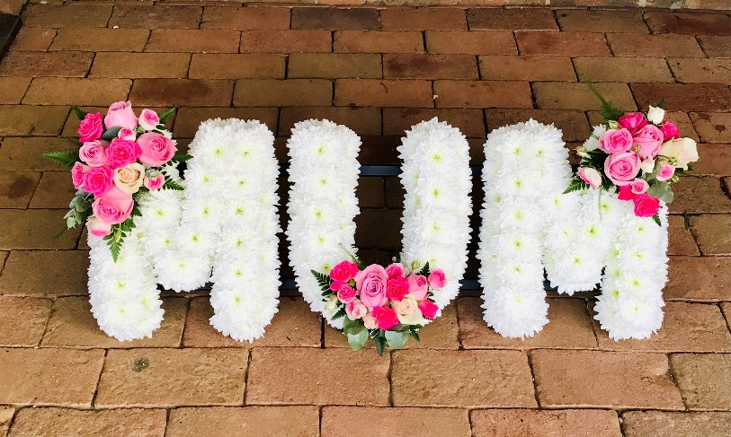 Floral Letter Tribute funeral tribute by The Petal Boutique Winchester