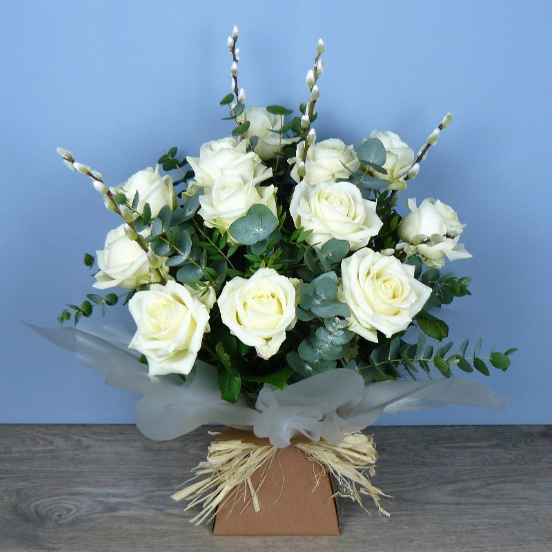 Pure Perfection hand-made by The Petal Boutique florists, available for Winchester delivery or Weyhill collection