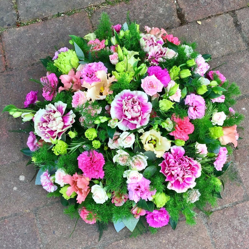 Pink Funeral Posy hand-made by The Petal Boutique florists, available for Winchester delivery or Weyhill collection