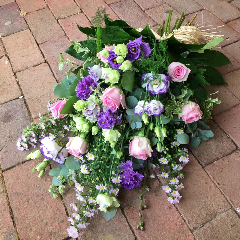 Redenham Tied Funeral Sheaf hand-made by The Petal Boutique florists, available for Winchester delivery or Weyhill collection