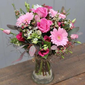 Pink Rose, Gemini Bouquet - Joannes Florist Winchester Flower Delivery Same Day